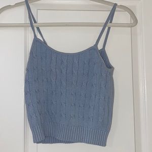 BRANDY MELVILLE blue knitted tank